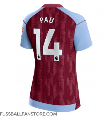 Aston Villa Pau Torres #14 Replik Heimtrikot Damen 2023-24 Kurzarm